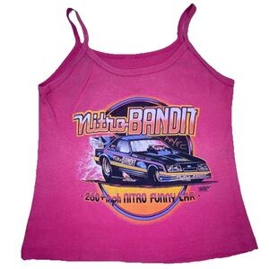 RARE Vintage 80s Nitro Bandit Funny Car Tank Top Sz L/XL Tuttle Zubrick Racing
